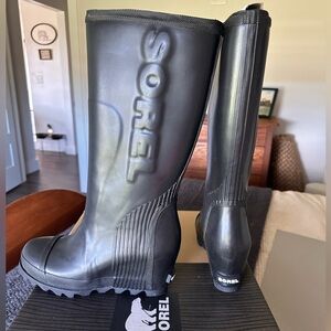 Sorrel Wedge Rain Boots.